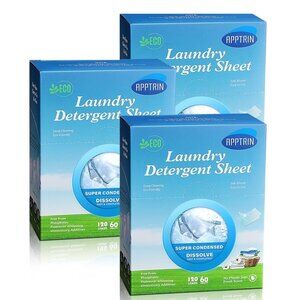 180 Laundry Detergent Sheets Eco-Friendly Powerful Laundry Sheet up to 360 Loads